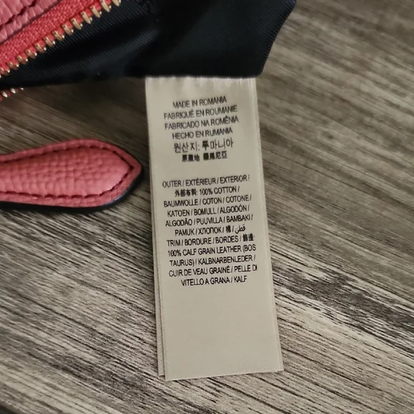 Burberry Haymarket Check Crossbody Clutch Bag with Coral Pink Leather Trim - Picture 4 of 9